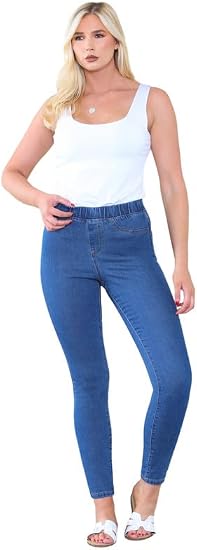 Women’s Sculpted High-Rise Stretch Jeggings – Sleek Pull-On Denim