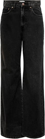 Women’s 100% Cotton Wide-Leg Denim Jeans – Relaxed Everyday Style