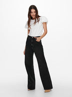 Women’s 100% Cotton Wide-Leg Denim Jeans – Relaxed Everyday Style