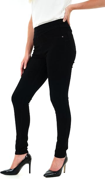Women’s Pull-On Skinny Fit Denim Jeggings – Sculpting Stretch Jeans