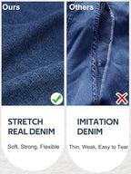 Women’s High-Waisted Wide-Leg Stretch Jeans – Tummy Control Baggy Denim Pants