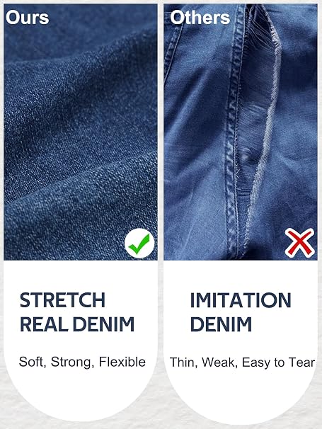 Women’s High-Waisted Wide-Leg Stretch Jeans – Tummy Control Baggy Denim Pants