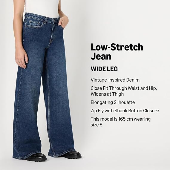 Women’s Contemporary Wide-Leg Crop Jeans – Vintage-Inspired Denim