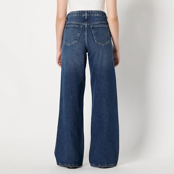 Women’s Contemporary Wide-Leg Crop Jeans – Vintage-Inspired Denim