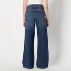 Women’s Contemporary Wide-Leg Crop Jeans – Vintage-Inspired Denim