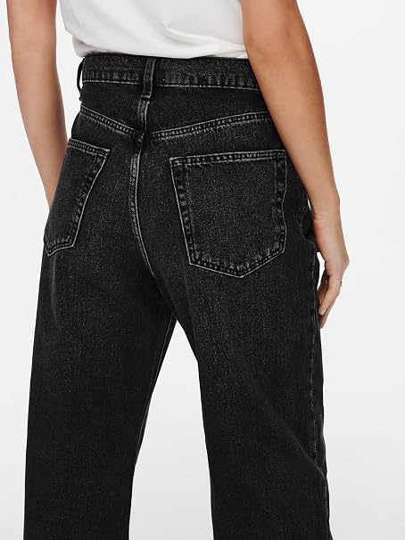 Women’s 100% Cotton Wide-Leg Denim Jeans – Relaxed Everyday Style