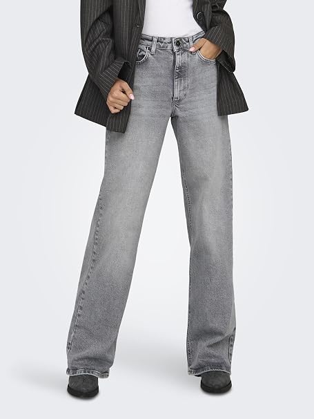 Women’s Wide-Leg Denim Jeans – Classic Everyday Style with Belt Loops