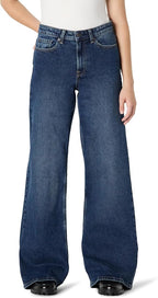 Women’s Contemporary Wide-Leg Crop Jeans – Vintage-Inspired Denim